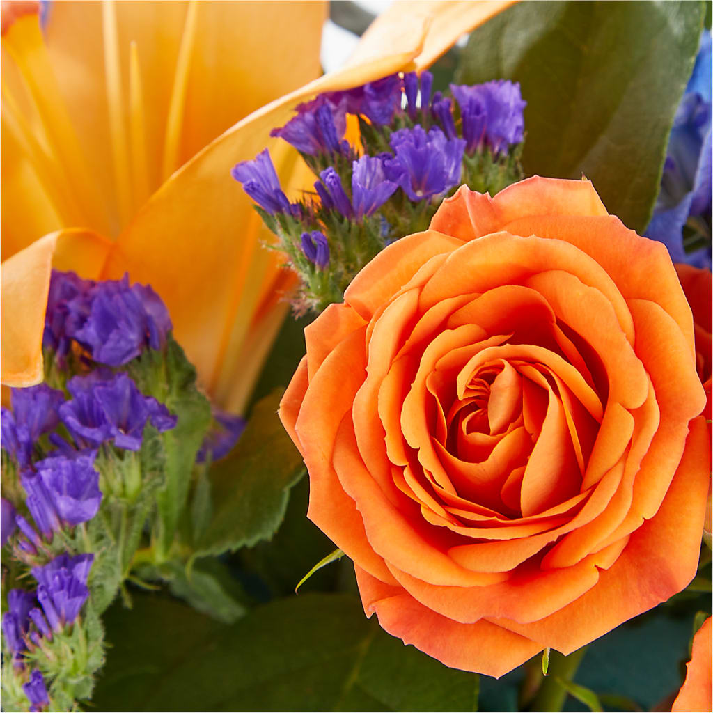 Radiant Citrus Box Bouquet – Emica Floral Designs, Saint James City FL