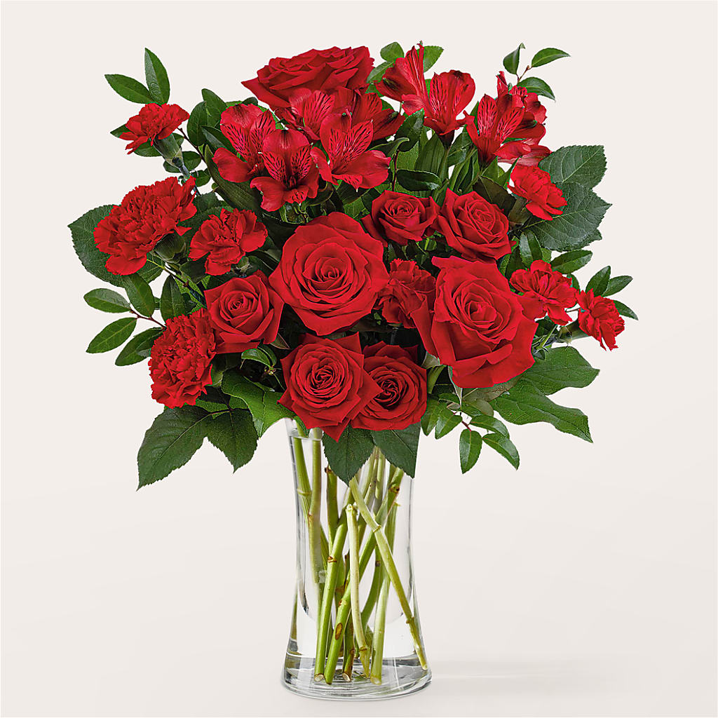 Brilliant Ruby Bouquet – Emica Floral Designs, Saint James City FL