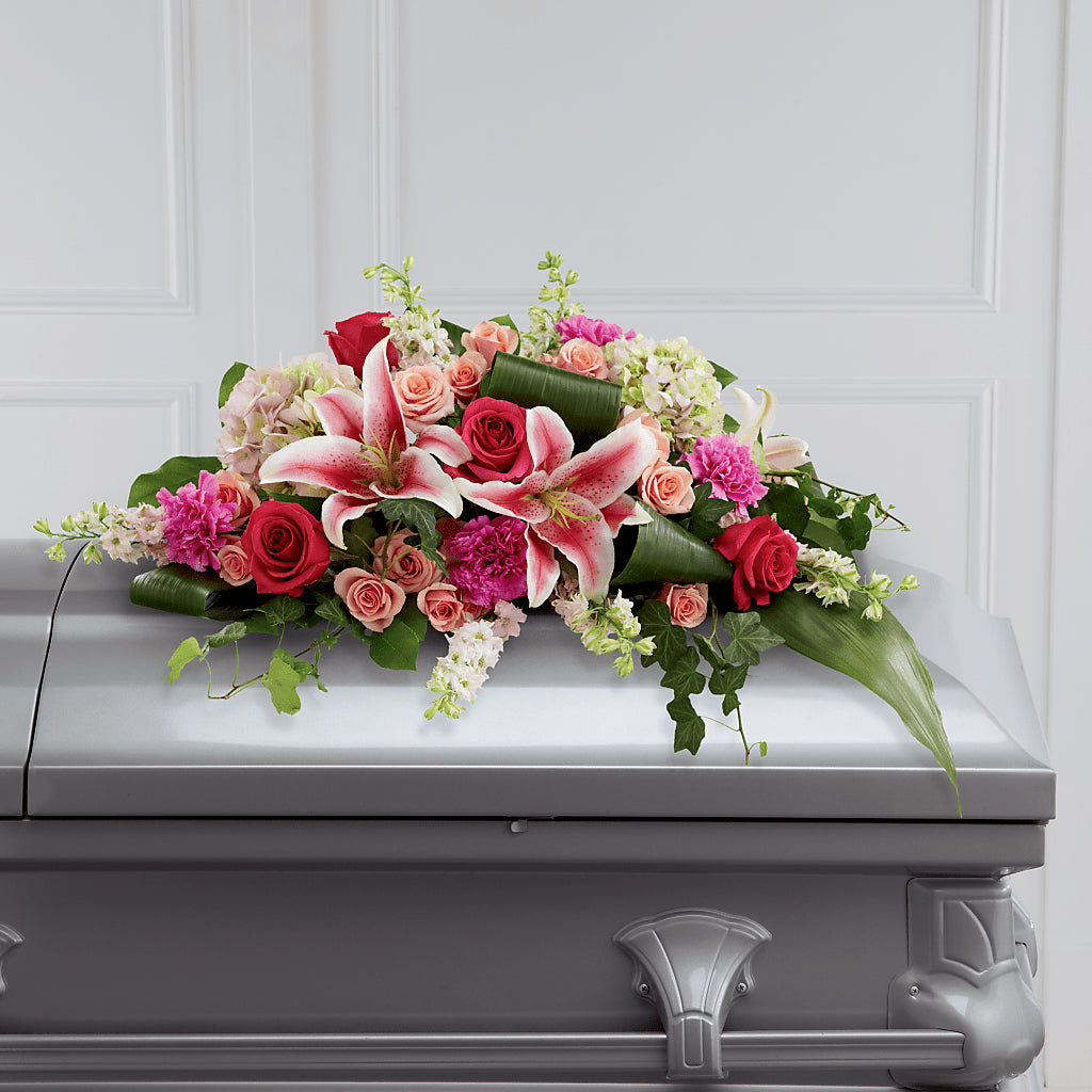 Splendid Grace Casket Spray – Emica Floral Designs, Saint James City FL