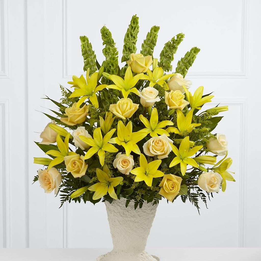 Golden Memories Arrangement – Emica Floral Designs, Saint James City FL
