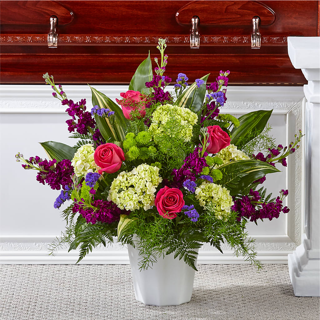 Beautiful Horizons Floor Basket – Emica Floral Designs, Saint James City FL