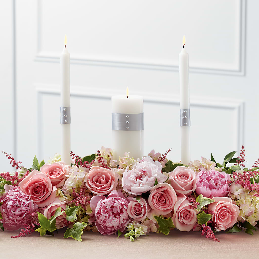 Worldwide Romance Unity Candle Arrangement – Emica Floral Designs, Saint James City FL