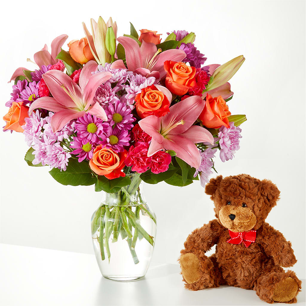 One and Only Bouquet and Bear Bundle –  Emica Floral Designs, Saint James City FL
