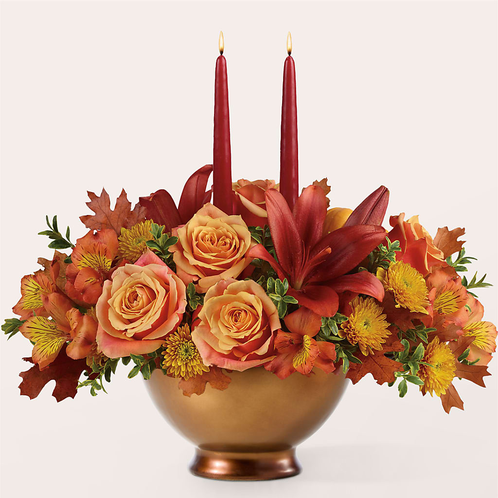 Harvest Table Centerpiece –  Emica Floral Designs, Saint James City FL