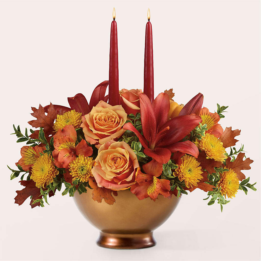 Harvest Table Centerpiece –  Emica Floral Designs, Saint James City FL
