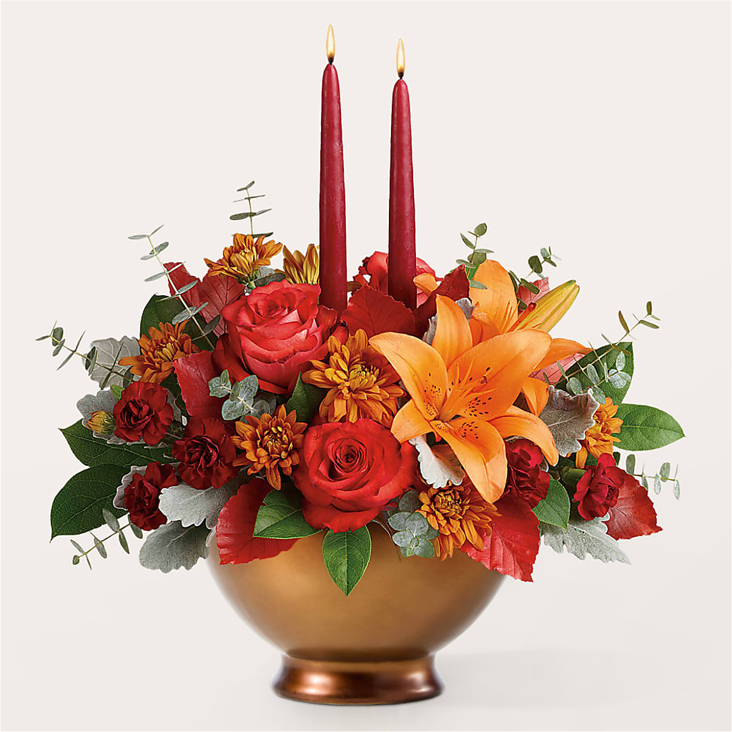Fruits of Fall Centerpiece –  Emica Floral Designs, Saint James City FL