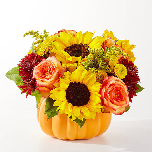 Golden Gourd Pumpkin Bouquet –  Emica Floral Designs, Saint James City FL