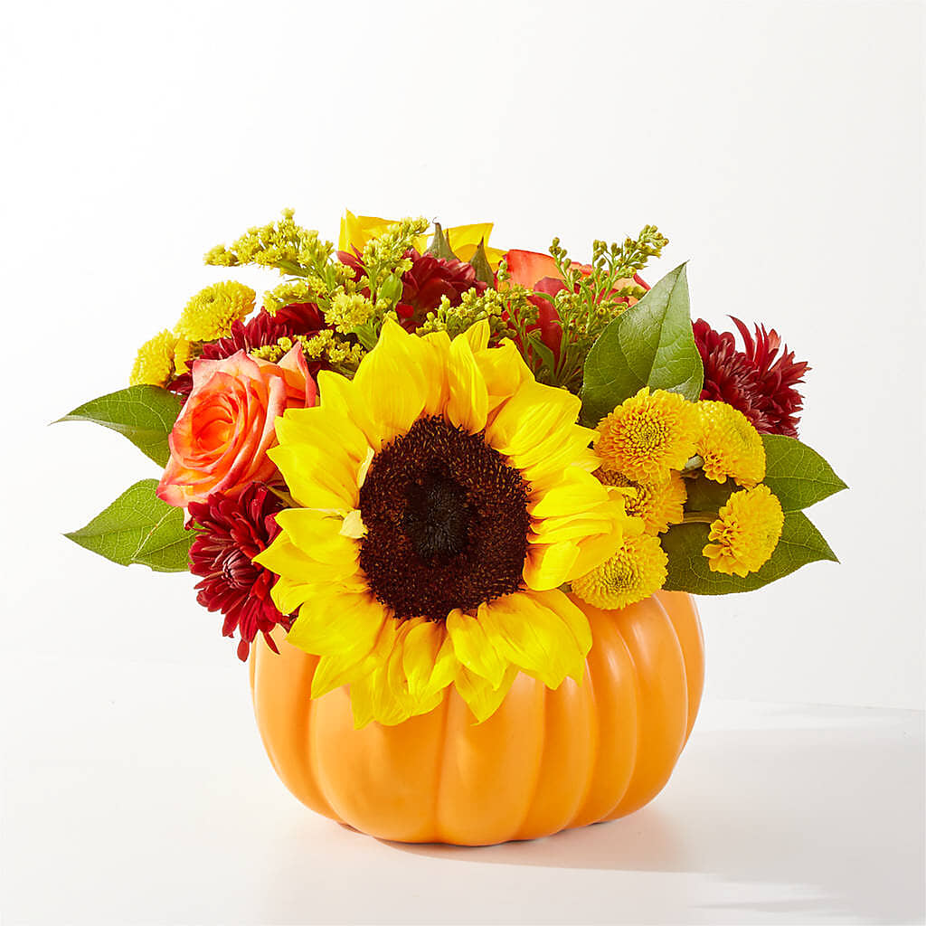 Golden Gourd Pumpkin Bouquet –  Emica Floral Designs, Saint James City FL
