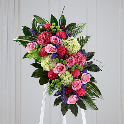 Refreshing Mix Standing Spray –  Emica Floral Designs, Saint James City FL