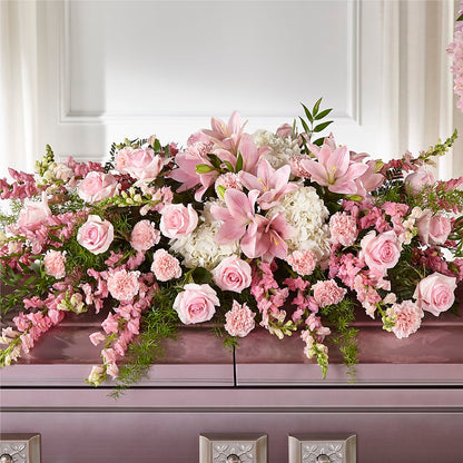 Life & Remembrance Casket Spray –  Emica Floral Designs, Saint James City FL