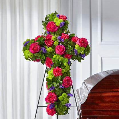 Tribute Rose Floral Cross –  Emica Floral Designs, Saint James City FL