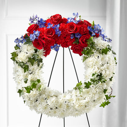 Patriotic Passion Wreath –  Emica Floral Designs, Saint James City FL