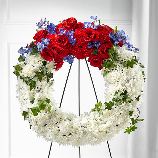 Patriotic Passion Wreath –  Emica Floral Designs, Saint James City FL