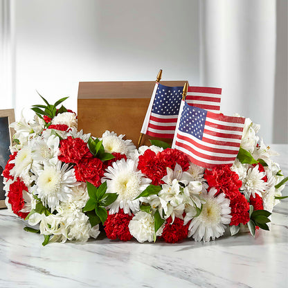 Spirit of Patriotism Cremation Adornment –  Emica Floral Designs, Saint James City FL