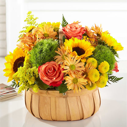 Harvest Sunflower Basket –  Emica Floral Designs, Saint James City FL