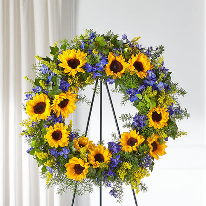 Bright Rays Wreath –  Emica Floral Designs, Saint James City FL