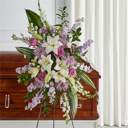 Grateful Hearts Standing Spray –  Emica Floral Designs, Saint James City FL
