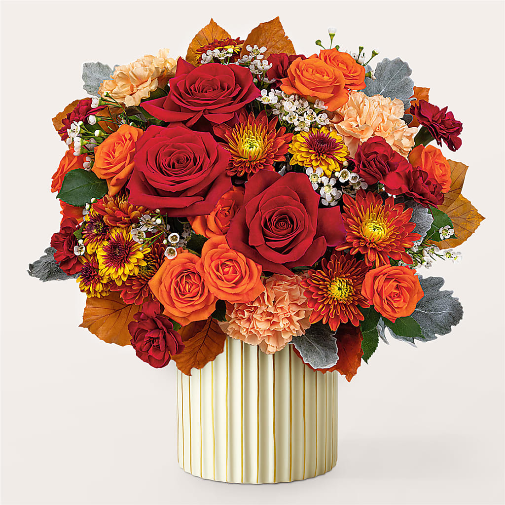 Merlot Bouquet with Ivory Vase –  Emica Floral Designs, Saint James City FL
