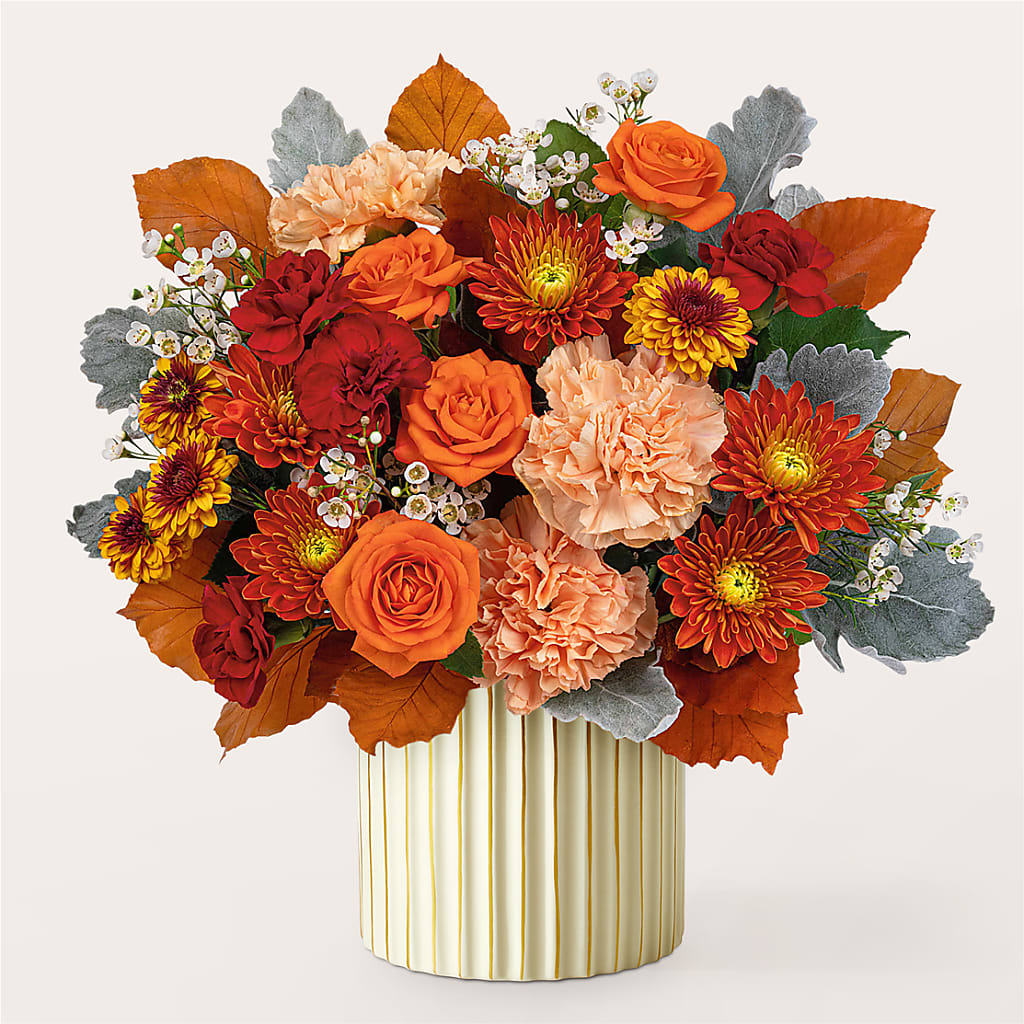 Merlot Bouquet with Ivory Vase –  Emica Floral Designs, Saint James City FL