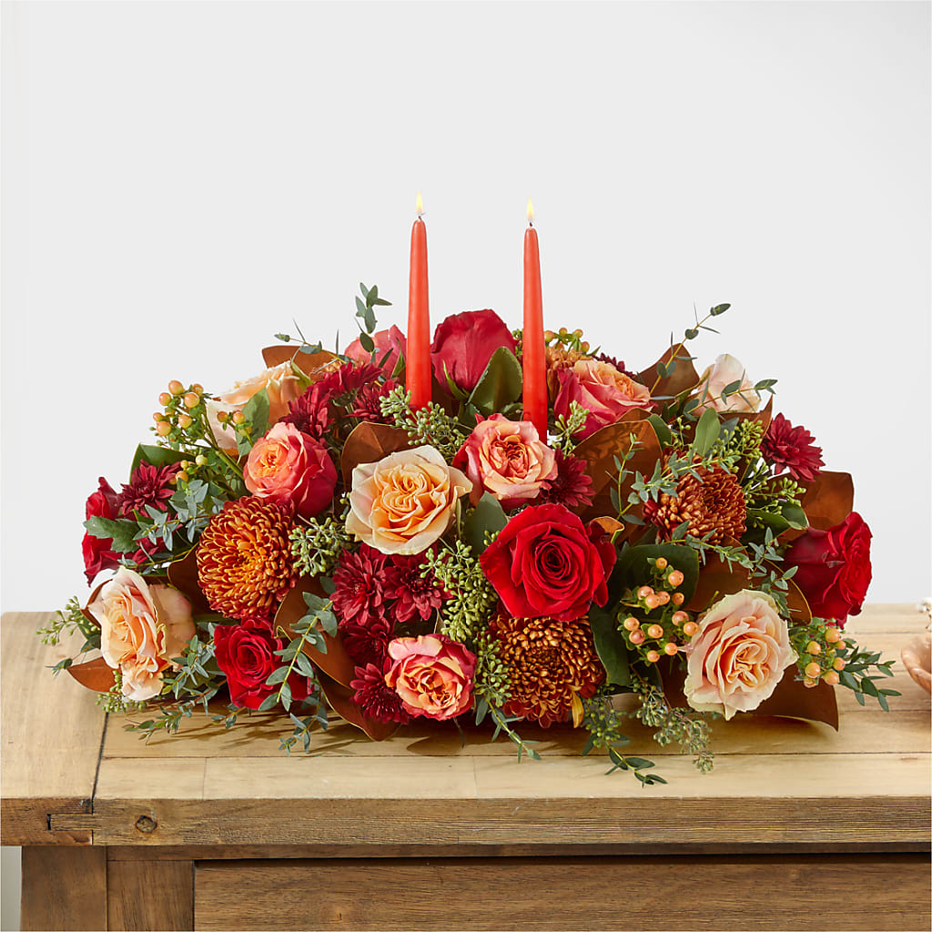 Gather Near Centerpiece –  Emica Floral Designs, Saint James City FL