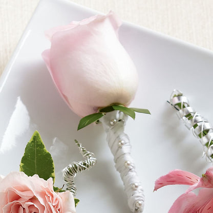 Pink Rose Boutonniere –  Emica Floral Designs, Saint James City FL