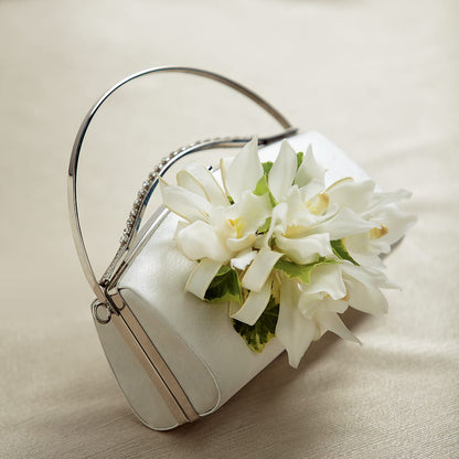 White Purse Decor –  Emica Floral Designs, Saint James City FL