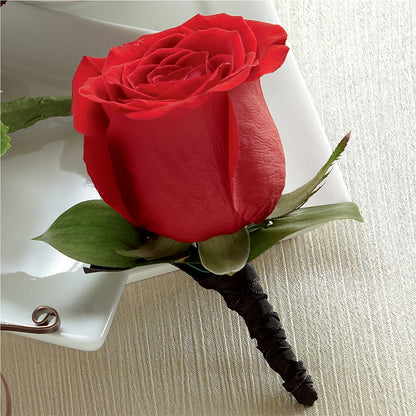 Red Rose Boutonniere –  Emica Floral Designs, Saint James City FL